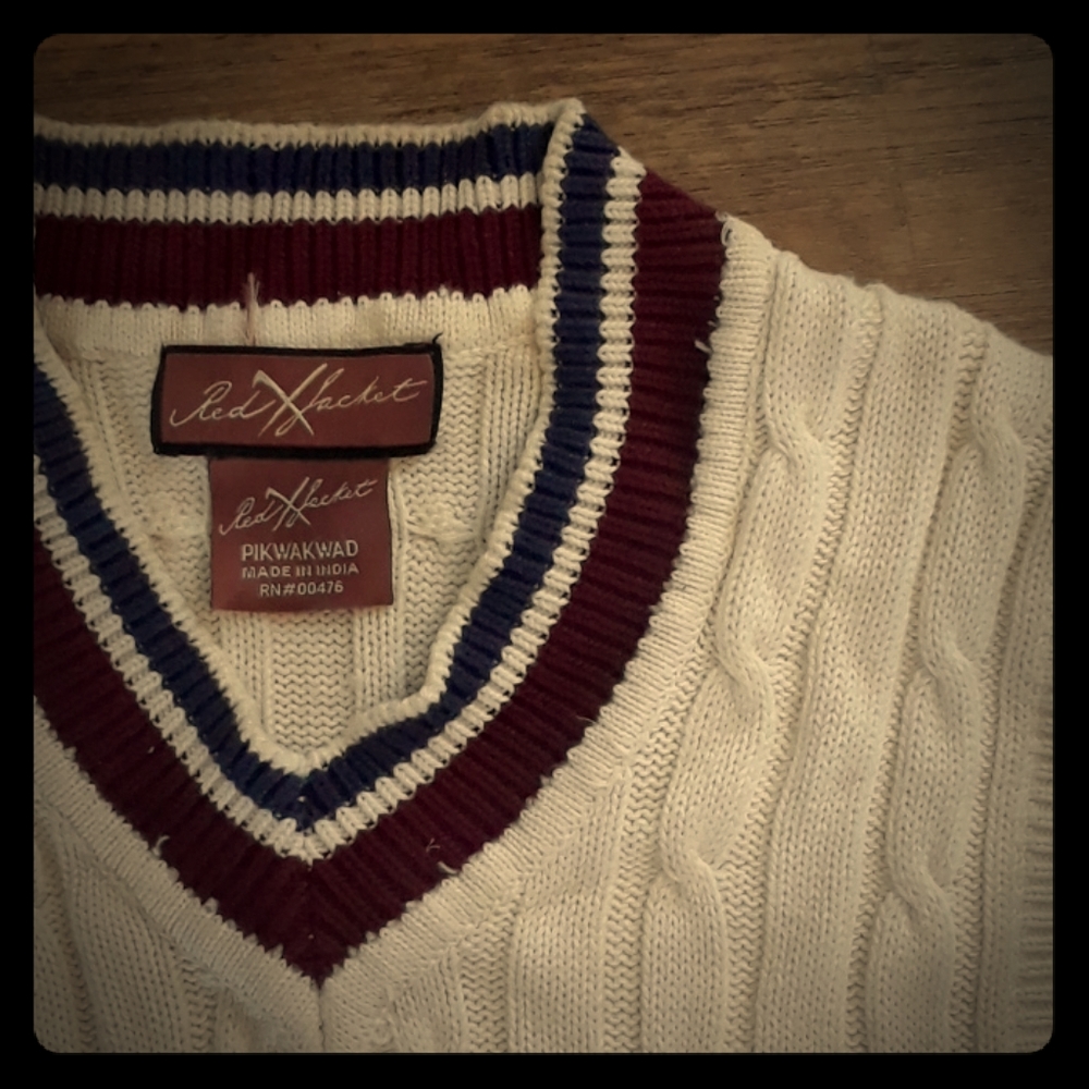 Red Jacket cricketer's sweater vest
